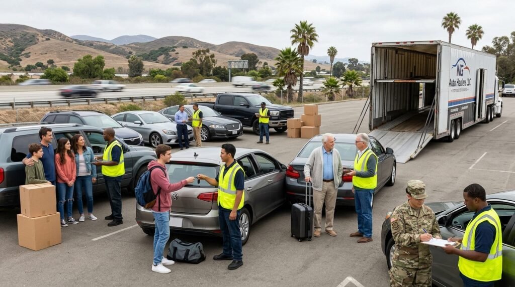 "Car Shipping New York - NG Auto Haulers serving families, military, and college students"