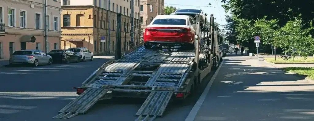 Door-to-door car shipping with vehicle transport carrier