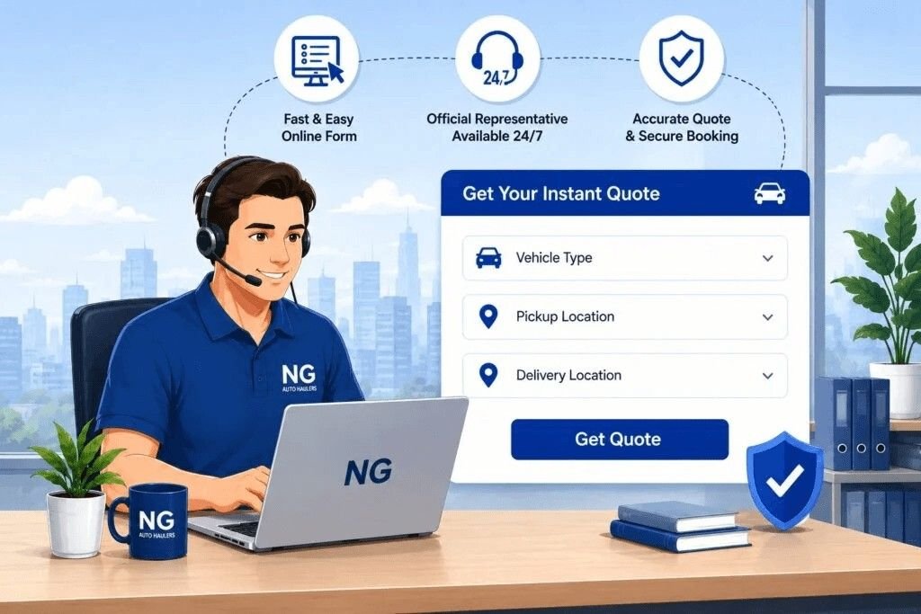 Car shipping quote and auto transport booking service
