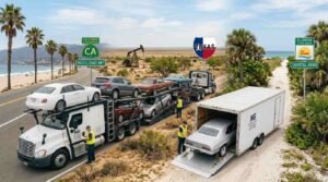 Car shipping from California, Texas, and Florida across the USA with auto transport carriers