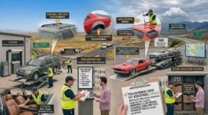 Preparing a car for shipping by removing loose exterior accessories before transport