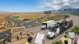 State-to-state car shipping during transport across the USA