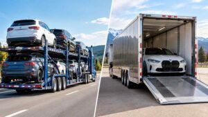 Open and enclosed car transport options in the USA for standard and luxury vehicles
